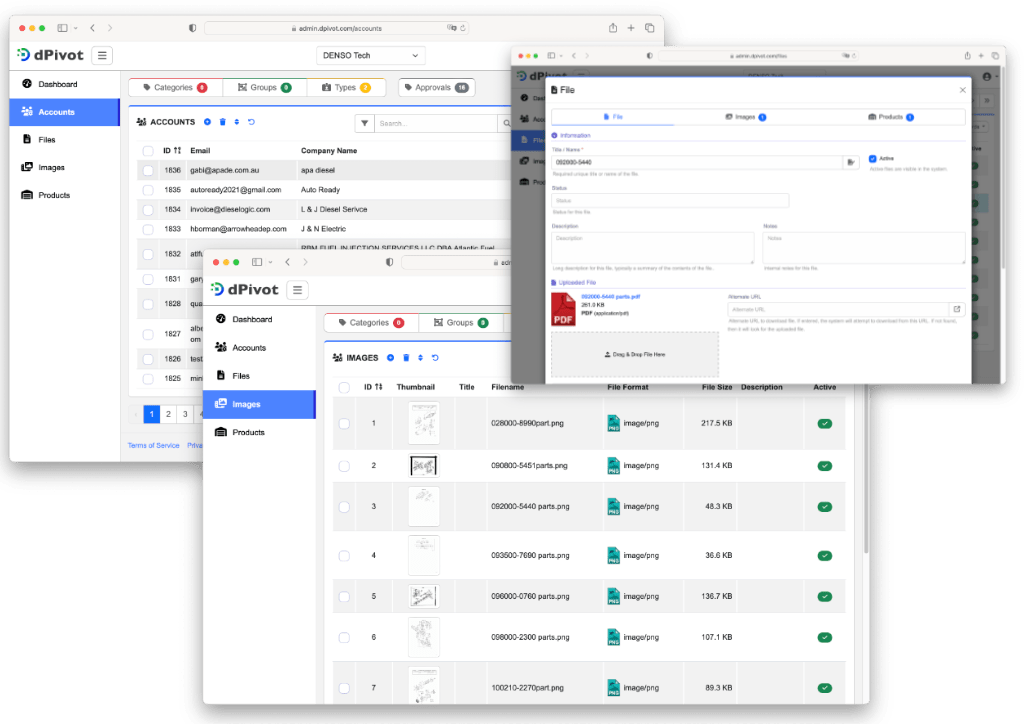 dPivot admin interface